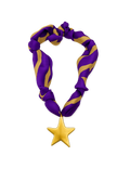 Purple Striped Scarf Necklace