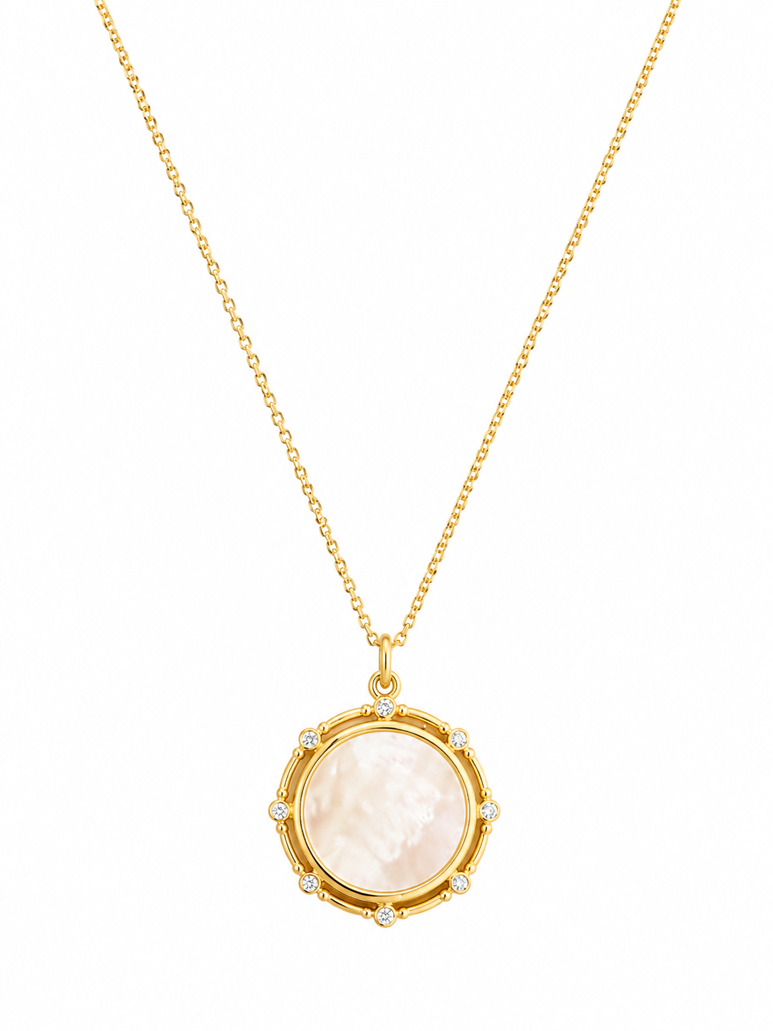 Celeste Mother of Pearl Pendant Necklace