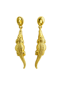 Golden Gator Drop Earrings