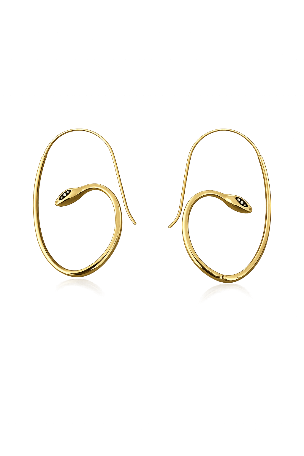 Golden Serpent Statement Hoops
