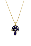 Midnight Mushroom Pendant Necklace