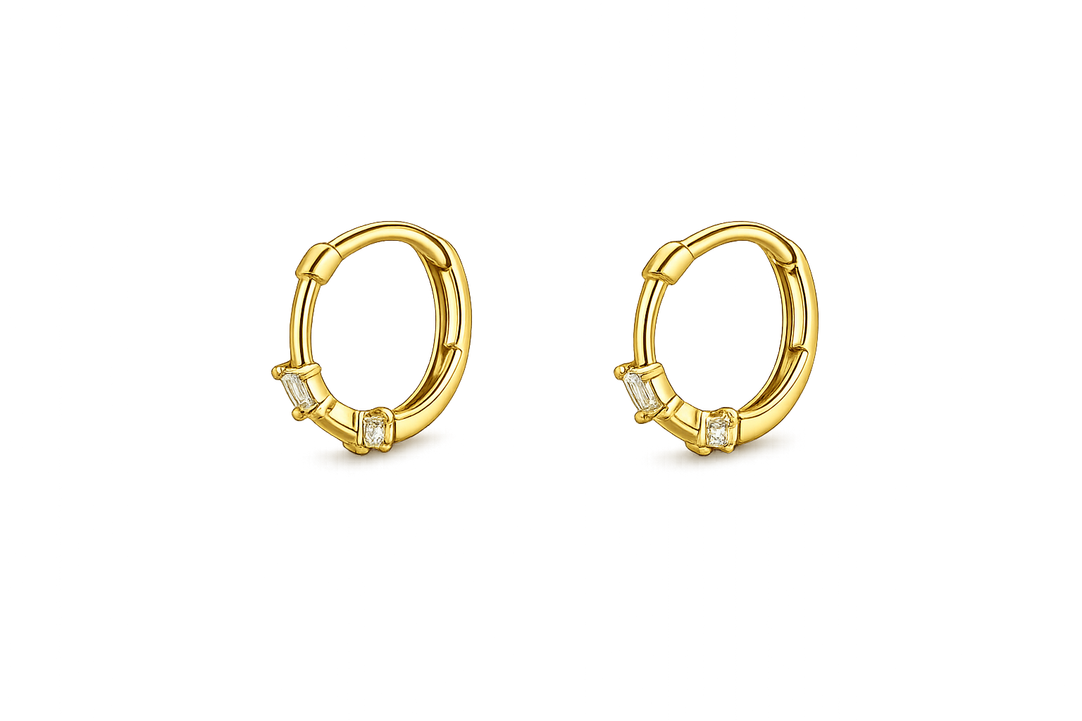 Nova Sparkle Huggie Hoops