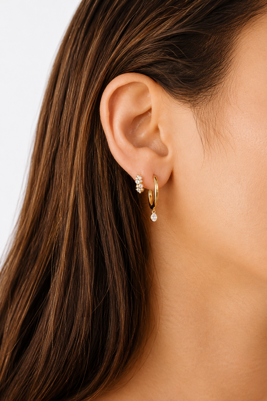 Avaline Crystal Huggie Earrings