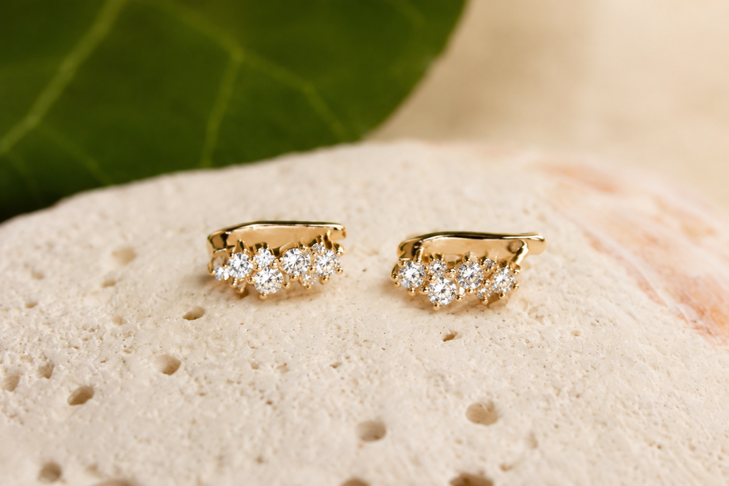 Avaline Crystal Huggie Earrings