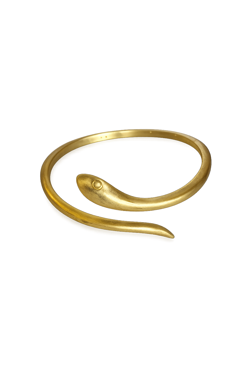 Coiled Brass Snake Cuff